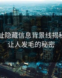 51网网址隐藏信息背景线揭秘：真正让人发毛的秘密