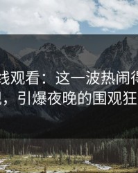 51网在线观看：这一波热闹得无法忽视，引爆夜晚的围观狂潮