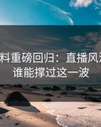 明星黑料重磅回归：直播风波再起，谁能撑过这一波
