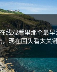 《51网在线观看里那个最早流出的说法，现在回头看太关键》