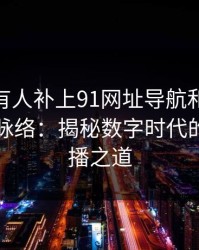 评论区有人补上91网址导航和91爆料的完整脉络：揭秘数字时代的信息传播之道