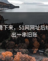 热度刚降下来，51网网址后续被说清出一串旧账