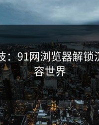 惊艳科技：91网浏览器解锁沉睡的内容世界
