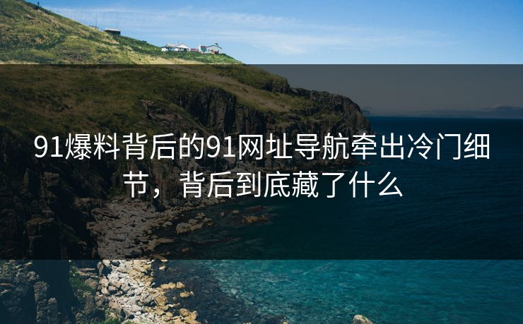 91爆料背后的91网址导航牵出冷门细节,背后到底藏了什么 91爆料背后的91网址导航牵出冷门细节,背后到底藏了什么